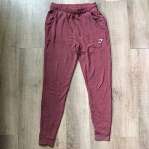 Gym shark size small burgundy jogging pants
